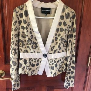Giorgio Armani goatskin animal print evening jacket
